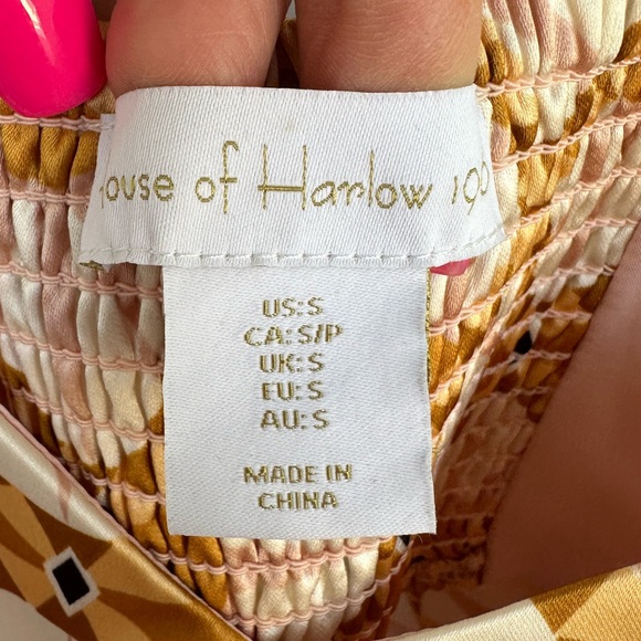 House of Harlow 1960 NWOT Geometric Pattern Top Small - Picture 3 of 4